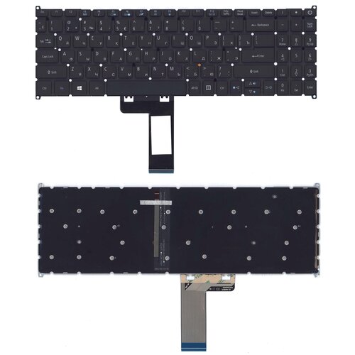 Клавиатура для ноутбука Acer Swift 3 SF315-51 черная с подсветкой клавиатура для acer sf315 a315 p n nki15170b3 pk132ce3b00 8420101dkc01