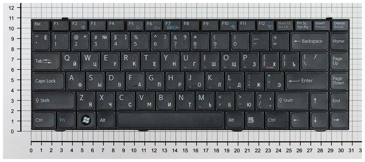 Клавиатура для ноутбука Sony Vaio VGN-FZ290E1 черная
