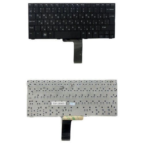 Клавиатура для ноутбука Dell Inspiron Mini 10 10v 1010 1011 Series Г-образный Enter Чёрная без рамки PN PK1306H3A06 1081₽