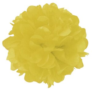 Помпон бумажный шар Riota для украшения интерьера и праздника, 20 см, желтый