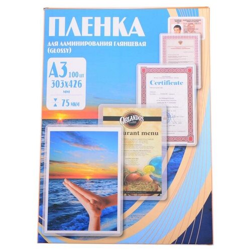 Пленка для ламинирования Office Kit 303х426 (75 мик) 100 шт (PLP10030) пленка для ламинирования 303х426 75 мик 100 шт office kit plp10030