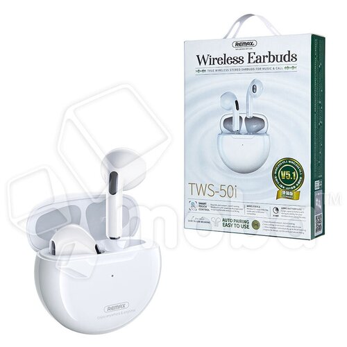 Беспроводные наушники Bluetooth Remax TWS-50i вкладыши Белый 120900₽