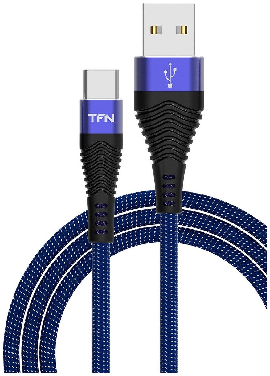 TFN кабель TypeC forza 1.0m blue-black