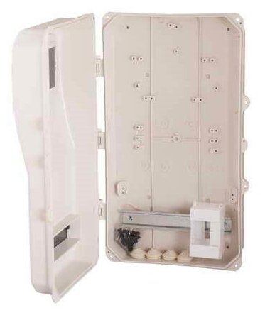Пластиковый щит СК 1/8 дверь IP-55 (ВхШхГ: 366х200х117мм) KRZMI, для установки счетчиков электроэнергии и пакетных автоматов к ним. - фотография № 3