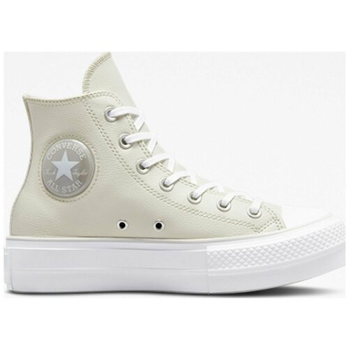 фото Кеды converse chuck taylor all star, демисезон/лето, повседневные, высокие, размер 6us (36.5eu), серый