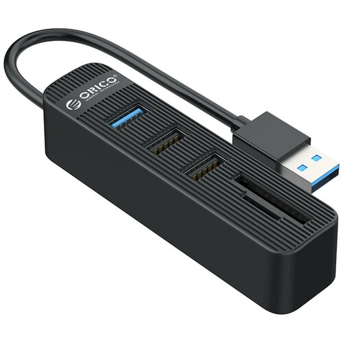 Концентратор USB 3.0 Orico Twu32-3ast-bk (1 x USB3.0 + 2 x Usb2.0) черный + SD reader