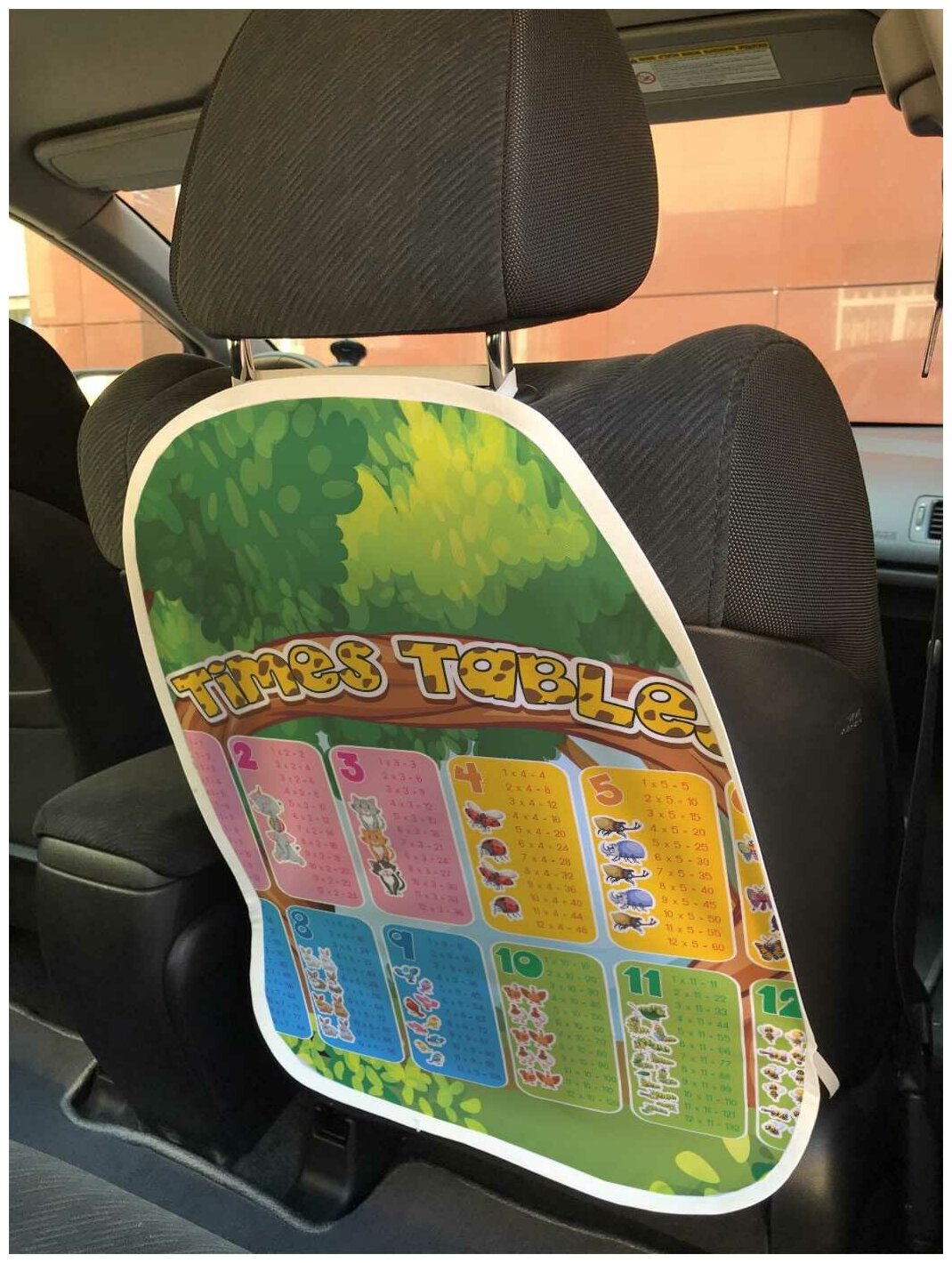Защитная накидка JoyArty "Таблица счета" на спинку автомобильного сидения, 45х62