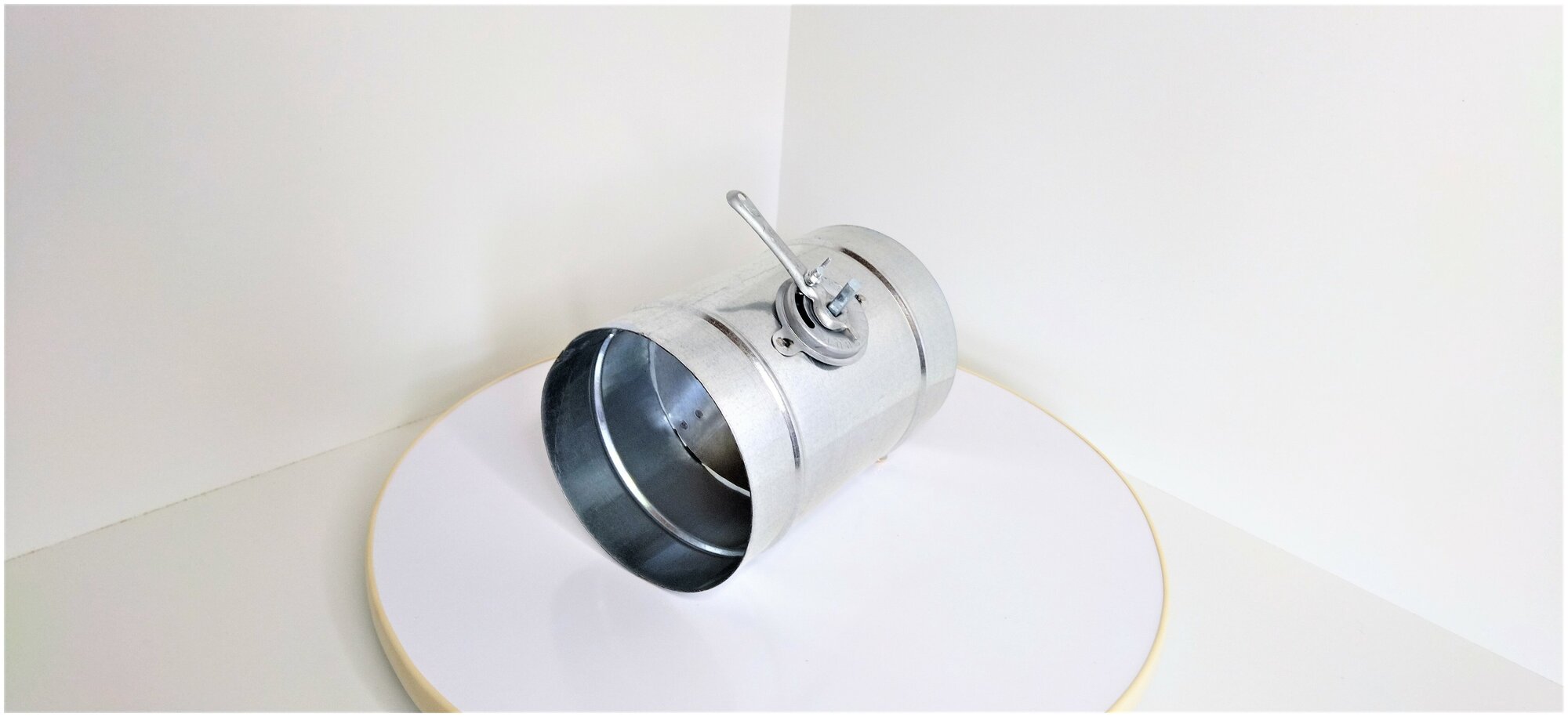 Дроссель-клапан для круглых воздуховодов (воздушный клапан) D100 Вент-Лидер - фотография № 2