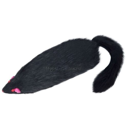 Игрушка-погремушка для кошек Мышь с пищалкой, 14 см