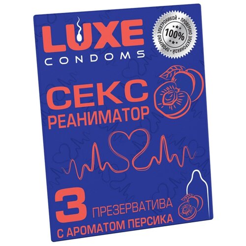 Презервативы с ароматом персика Сексреаниматор - 3 шт.