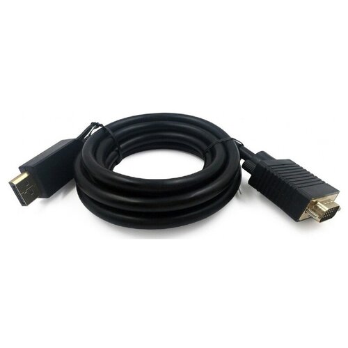 Кабель DisplayPort VGA 1.8м Gembird CCP-DPM-VGAM-6 круглый черный аксессуар gembird cablexpert displayport vga 20m 15m 1 8m black ccp dpm vgam 6