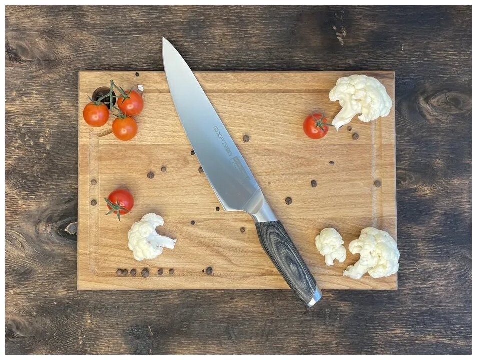 Кухонный нож «шеф» QXF R-5128 (поварской нож Гюйто), длина лезвия 21 см. - фотография № 9