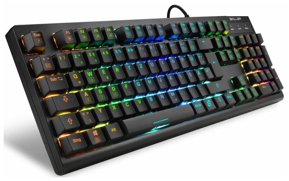 Игровая клавиатура Sharkoon Shark Skiller Mech SGK30 Huano Blue switches RGB подсветка USB