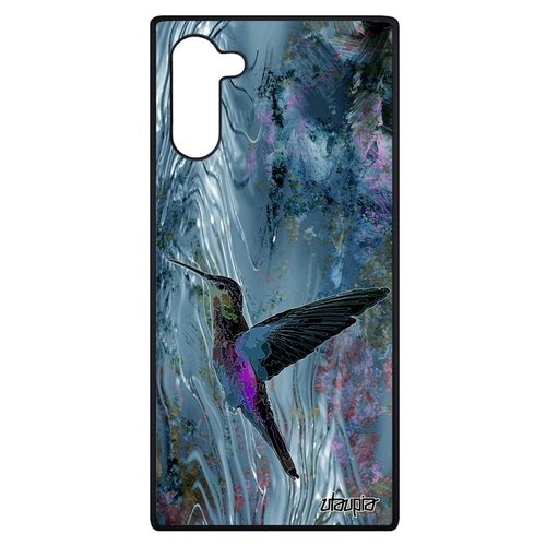 фото Красивый чехол на смартфон // galaxy note 10 // "колибри" полет стиль, utaupia, серый металлик