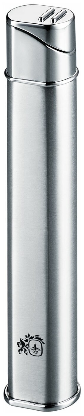 Зажигалка газовая Colibri OF LONDON Miata Satin Silver & Polished Silver - фотография № 1