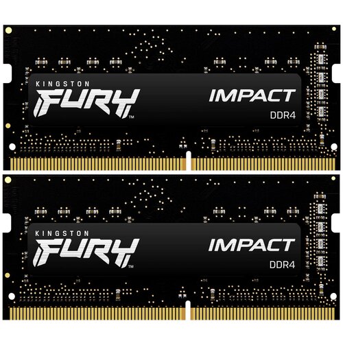 Kingston Technology Модуль памяти Kingston DRAM 16GB 2666MHz DDR4 CL15 SODIMM (Kit of 2) FURY Impact KF426S15IBK2/16
