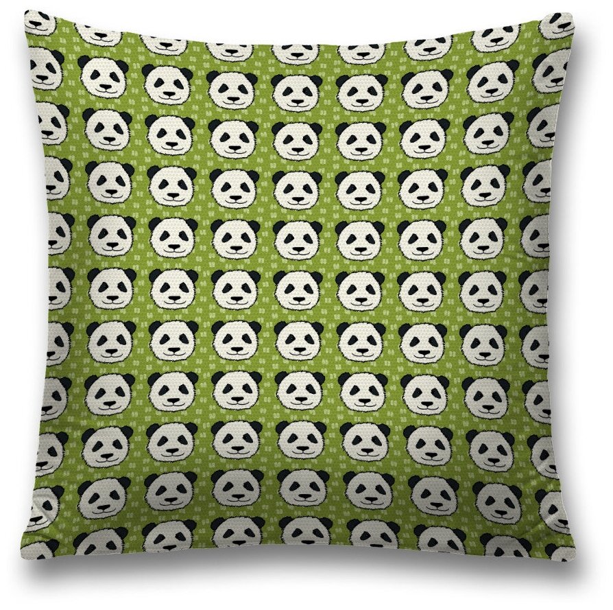 Наволочка декоративная на молнии, чехол на подушку JoyArty "Забавные панды" 45х45 см