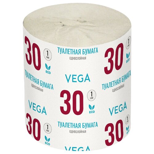 Туалетная бумага VEGA серая однослойная (339242) 48 рул. туалетная бумага vega professional цвет натуральный однослойная 338706 12 рул