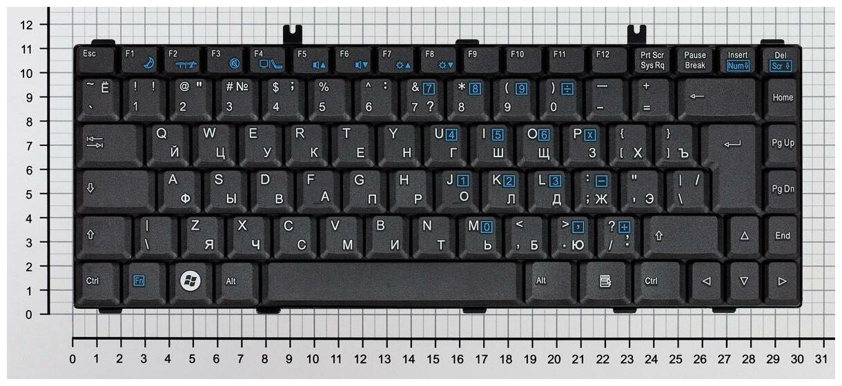 Клавиатура для ноутбука Fujitsu-Siemens Amilo La1703 черная