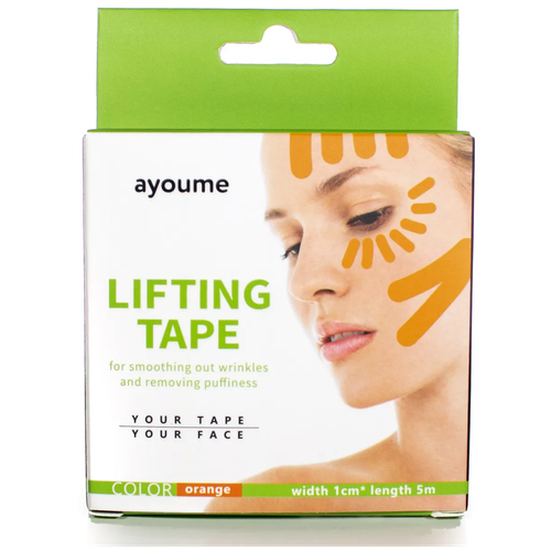 Тейп для лица оранжевый AYOUME Kinesiology Tape Roll (1 см*5 м) аксессуары для ухода за лицом ayoume тейп для лица kinesiology tape roll