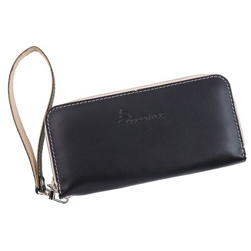 фото Кошелек женский из натуральной кожи, маленький бумажник для денег, портмоне на каждый день черный cro-s-4-589-528 кроко