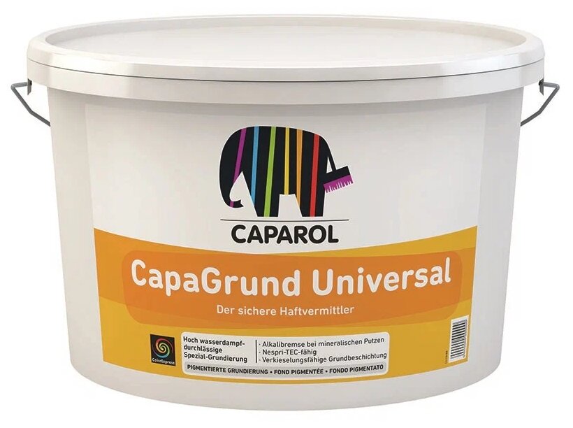 CAPAROL CAPAGRUND UNIVERSAL / Капарол Капагрунд Универсал средство грунтовочное с высокой паропроницаемостью, белый (2,5 л)