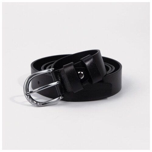 фото Ремень женский, ширина 3 см, винт, цвет чёрный rusexpress