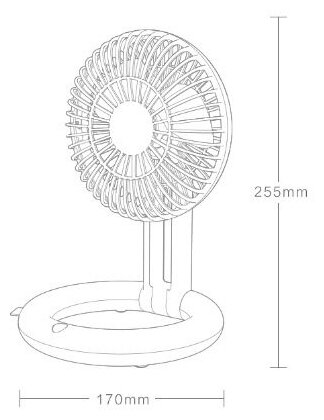 Портативный складной вентилятор Qualitell Storage Fan (ZSC210611) (White) - фотография № 2