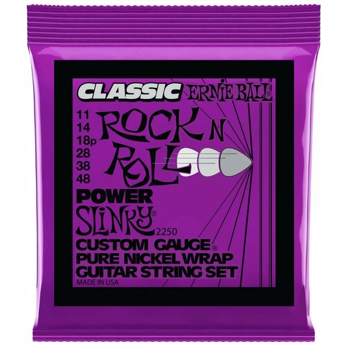 ERNIE BALL 2250 (11-48) струны для электрогитары струны для электрогитары ernie ball 2250 power slinky classic rock n roll pure nickel 11 48