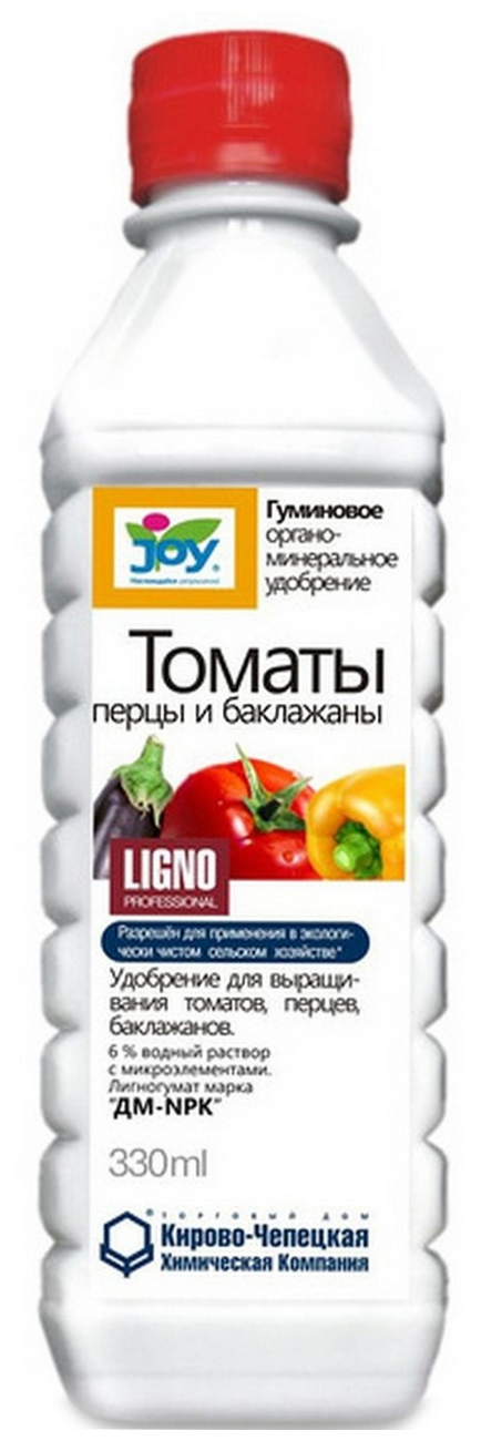 Удобрение Томаты, органоминеральное, жидкость, 330 мл, Лигногумат ДМ-NPK 6%, Joy - фотография № 1