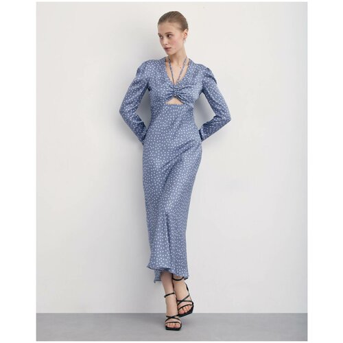 фото Атласное платье в горошек (xs) i am studio