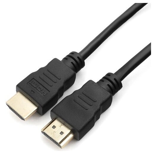 Кабель HDMI Гарнизон GCC-HDMI-5М 19М/19М V1.4 позолоченные разъемы, чёрный - 5 метров