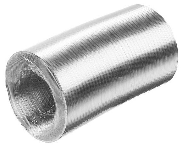 Воздуховод гофрированный "Алювент", d=130 мм, раздвижной до 1.5 м, алюминиевый
