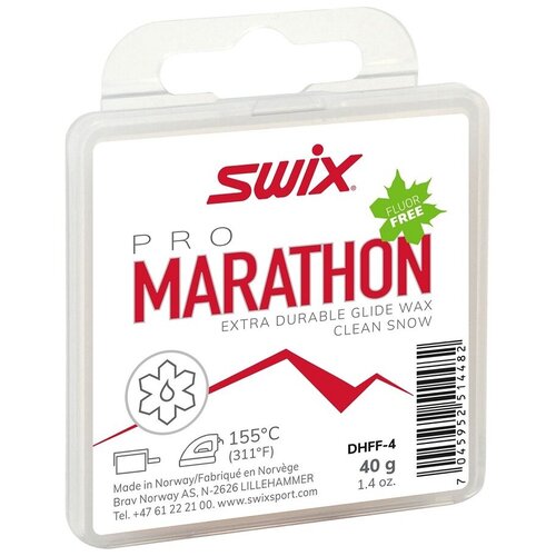 фото Мазь скольжения парафин swix marathon white dhff-4, 40 g (без фтора)