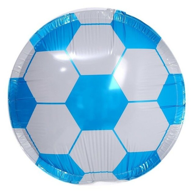 Страна Карнавалия Парящий шар «Футбольный мяч», 45 см, цвет синий