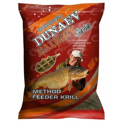 Прикормка натуральная DUNAEV-FADEEV 1кг Method Feeder Krill (Криль)