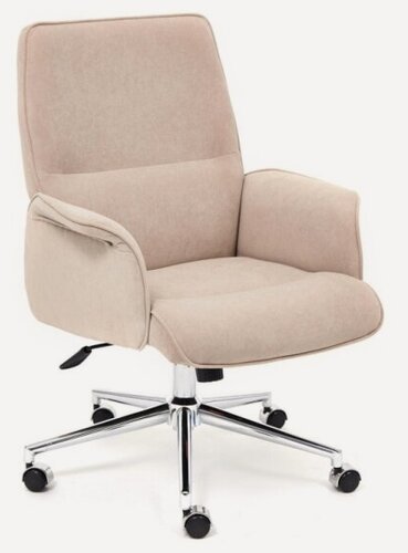 Изображение товара Кресло руководителя Tetchair YORK, флок, бежевый, 7