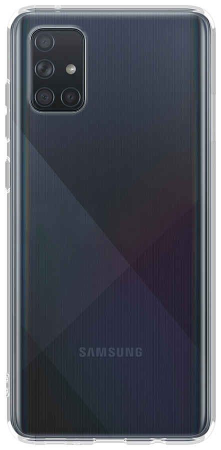 Чехол Gel Case для Samsung Galaxy A51 (2020), прозрачный, PET синий, Deppa