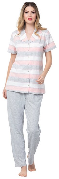 Reina №3401 пижама с брюками L розовый