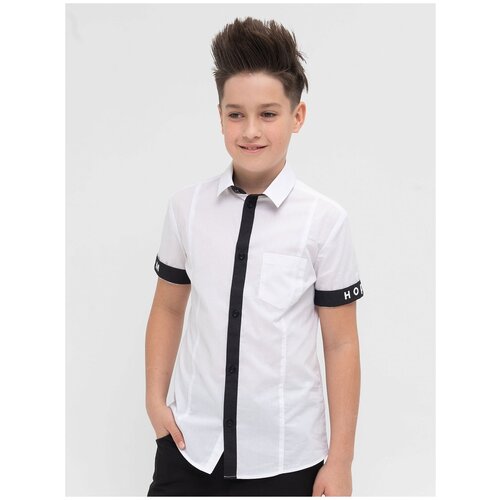 фото Рубашка pelican для мальчиков bwct7105/белый(2)10
