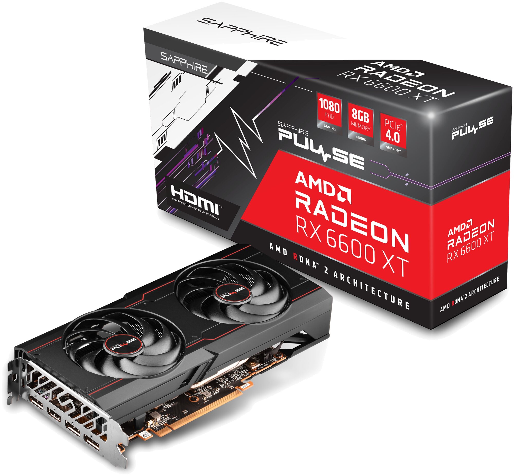 Видеокарта Sapphire PCI-E 40 11309-03-20G RX 6600XT Gaming OC Pulse AMD Radeon RX 6600XT 8192Mb 128 GDDR6 238216000HDMIx1DPx3HDCP Ret