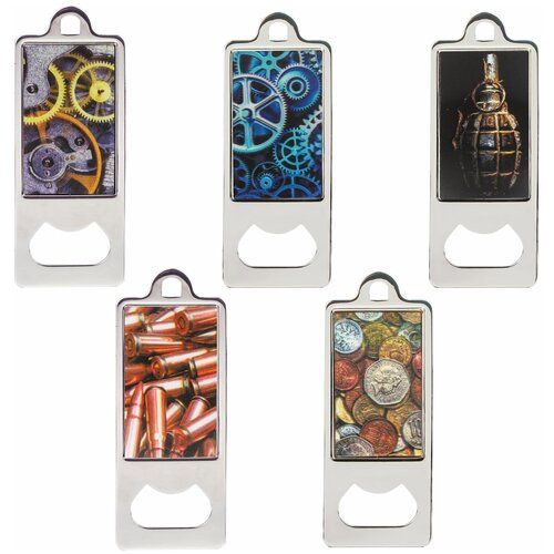 Открывалка металлическая BRAUBERG, 36х96 мм, объёмное 3D-изображение, 