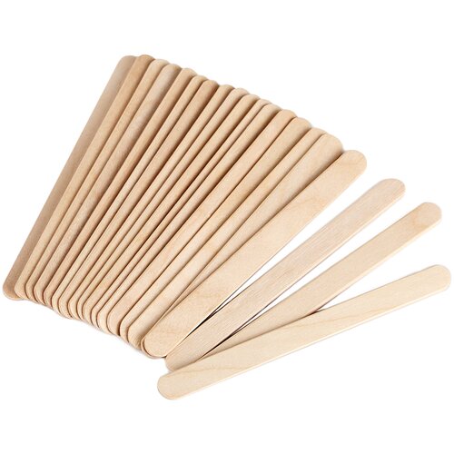 Шпатель косметический деревянный 15х1,8х0,16 см, 10 шт.