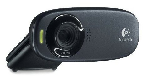 Камера Web Logitech HD Webcam, веб камера для учебы, для студентов, черный 1.2Mpix (1280x720) USB2.0 с микрофоном