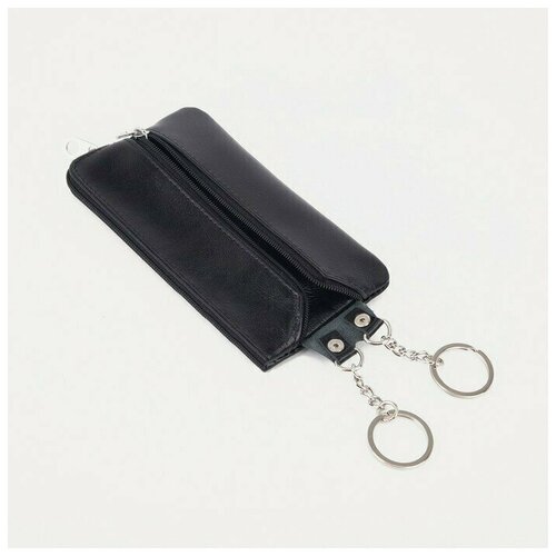 Ключница на молнии длина 15 см цвет чёрный 1616₽