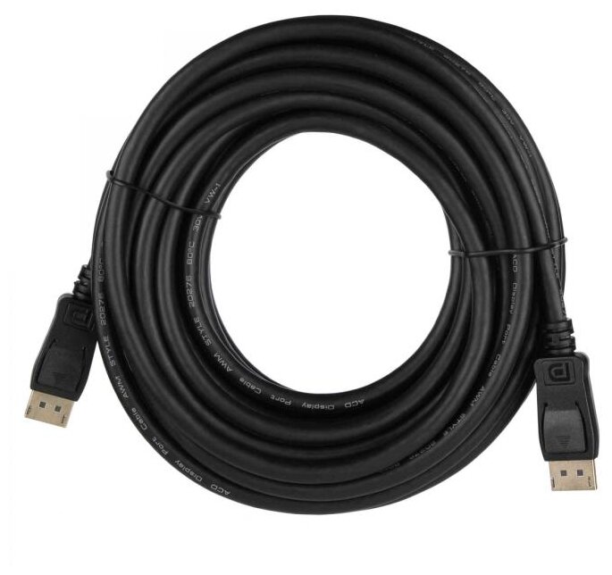 Кабель ACD-DDPM4-10M [ACD-DDPM4-10M] DisplayPort 1.4, Golden Plated, 20m/20m, Черный, 10м (742446)