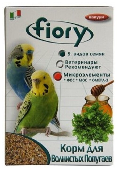 корм Fiory для волнистых попугаев Pappagallini, 400г - фото №1