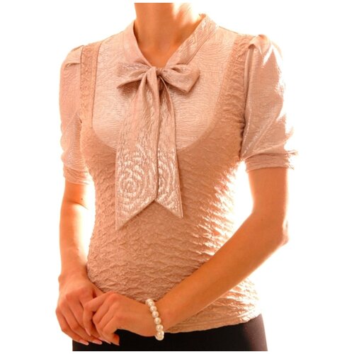 Блуза TheDistinctive, размер XXXL, бежевый блузка женская офисная с длинным рукавом фонариком на пуговицах