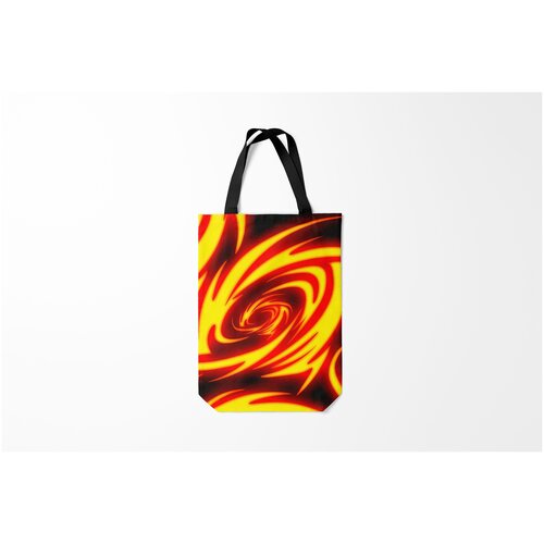 фото Сумка-шоппер / 31х42 см / популярные иллюстрации / текстуры огненные волны fire stripes burnettie