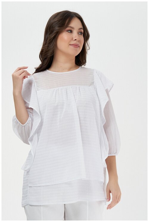 Блуза  Olsi, размер 54, белый